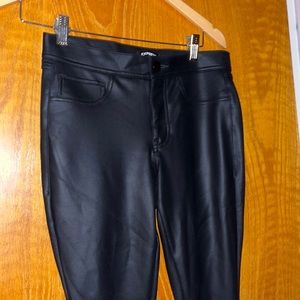Faux leather pants